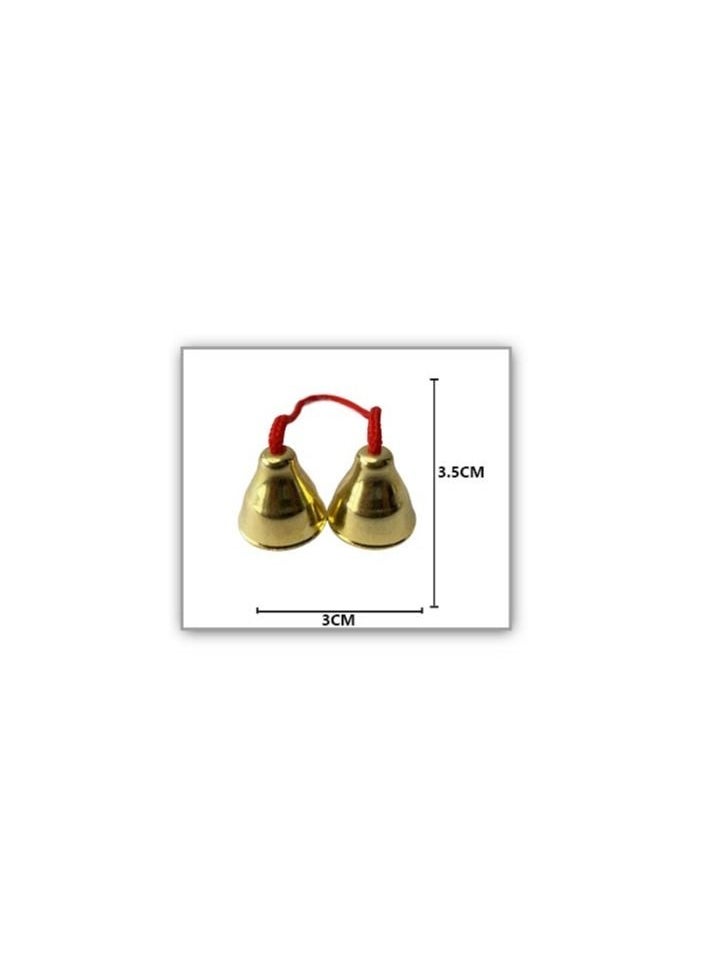 Red Rope Bell Ring The Bell Copper Percussion Hand Bell Small Metal Bell Bells Children Percussion Instrument Made of Copper Material