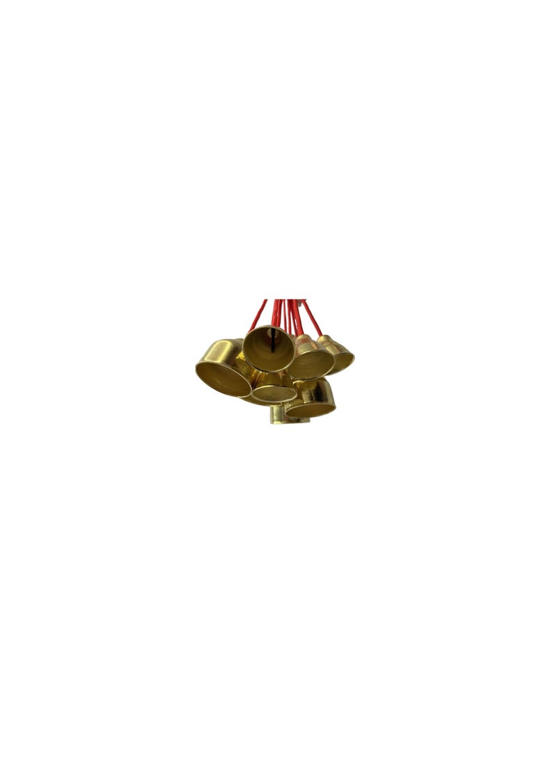 Red Rope Bell Ring The Bell Copper Percussion Hand Bell Small Metal Bell Bells Children Percussion Instrument Made of Copper Material