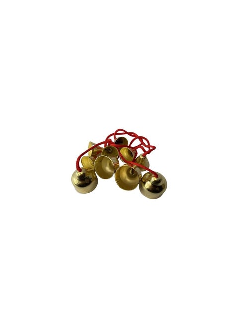 Red Rope Bell Ring The Bell Copper Percussion Hand Bell Small Metal Bell Bells Children Percussion Instrument Made of Copper Material