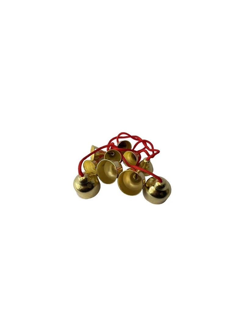 Red Rope Bell Ring The Bell Copper Percussion Hand Bell Small Metal Bell Bells Children Percussion Instrument Made of Copper Material