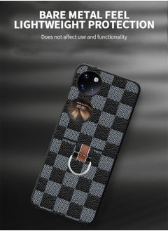 GROIC جراب هاتف قابل للطي لهاتف Huawei P50 Pocket مقاس 6.9 بوصة بنمط منقوش على الطراز البريطاني مع مشبك حلقي ملون  - Image 3