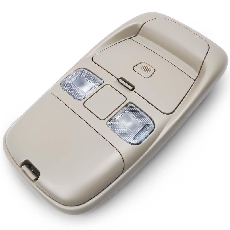 RHAOCZIYAUTO LED Overhead Console Assembly Fit for Dodge Ram 1500 2500 3500 1998-2002 Cab Interior Ceiling Dome Map Reading Light Lamp Map lights Replaces# SN96TL2AA, SN94TL2AA, L0021202, 5013609AA, 55350657, Tan - Image 1