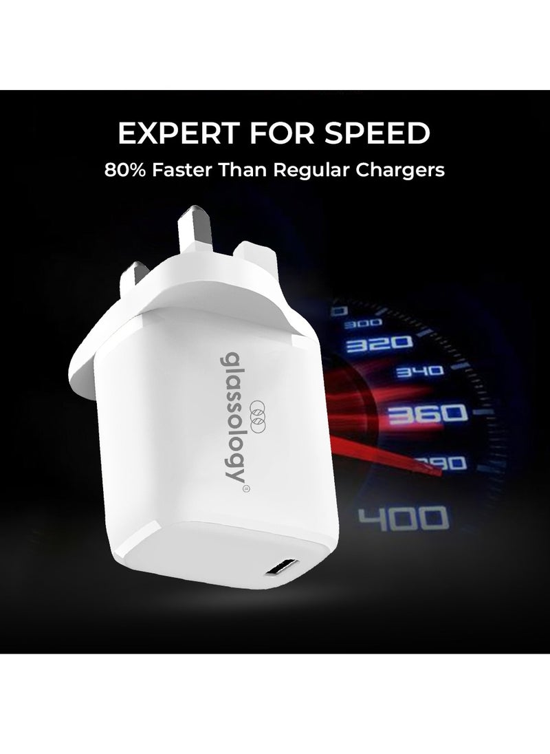 glassology - 30W Fast USB C Charger Compatible with All iPhoneand Samsung Type-C Charger Plug Universal Travel Adapter USB-C Plug - Image 1