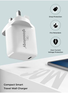 glassology 30W Fast USB C Charger Compatible with All iPhoneand Samsung Type-C Charger Plug Universal Travel Adapter USB-C Plug  - Image 5