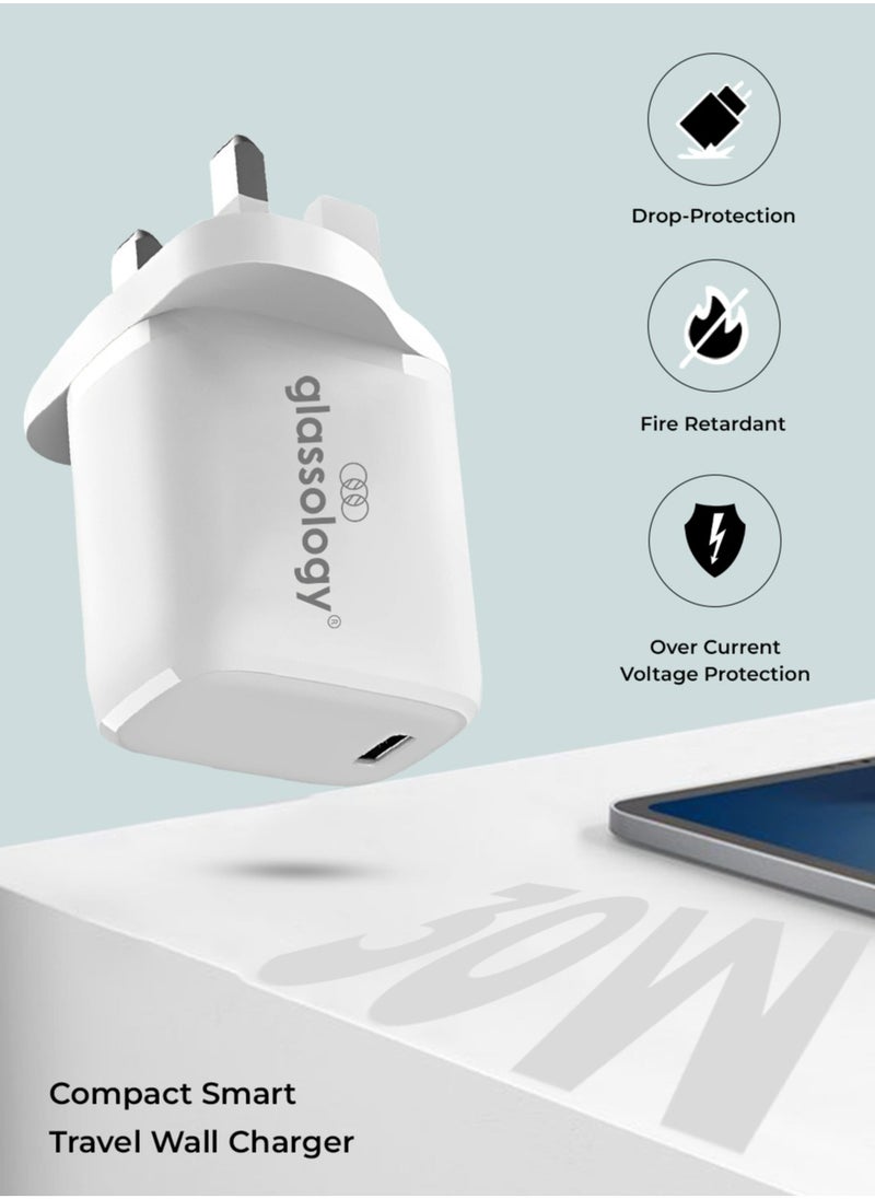 glassology - 30W Fast USB C Charger Compatible with All iPhoneand Samsung Type-C Charger Plug Universal Travel Adapter USB-C Plug - Image 1