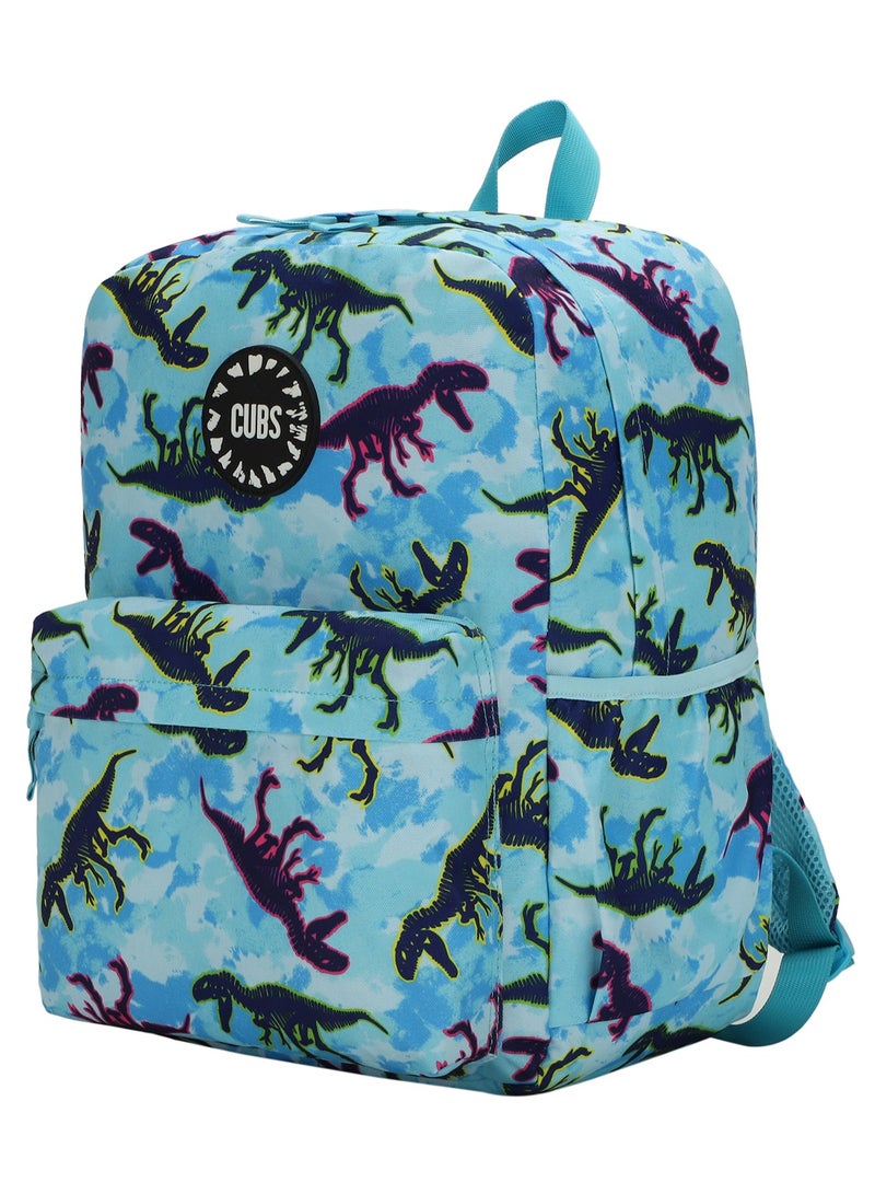 CUBS Dinosaur Print Waterproof Kids 28L Backpack with zip closure Ideal for 6-12 years age group, Compatible with 15" Laptop - Image 2