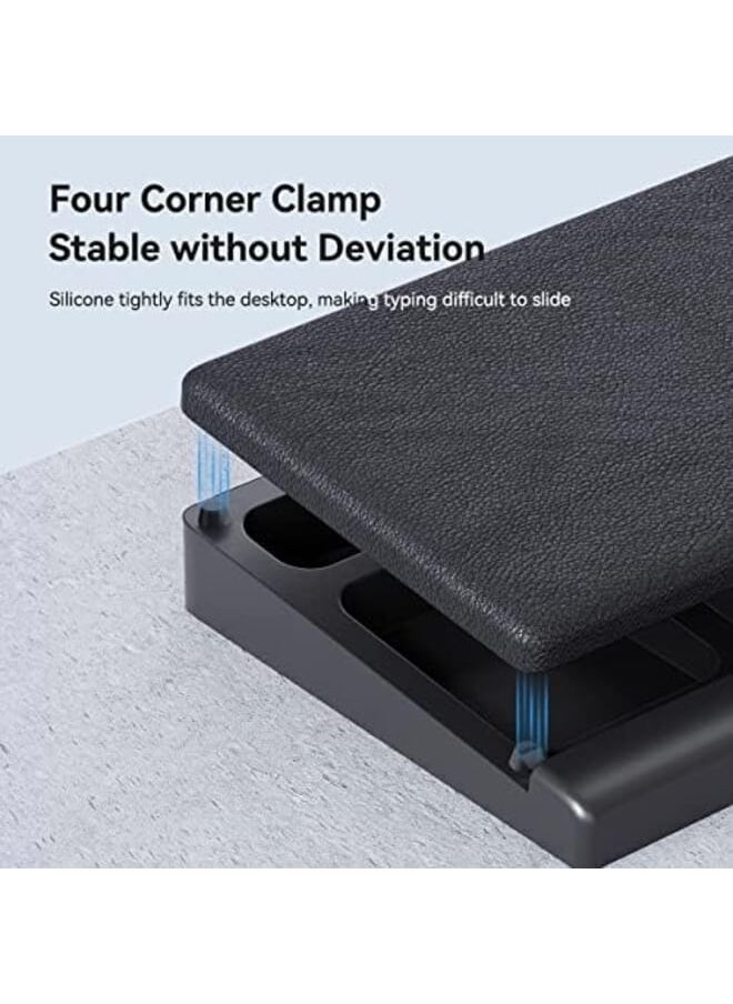 Hagibis - Keyboard Wrist Rest Pad Support With Desktop Partition Storage Case Ergonomic Soft Memory Foam Anti Slip Rubber Base For Computer Keyboard Laptop Office Home Black - Image 1