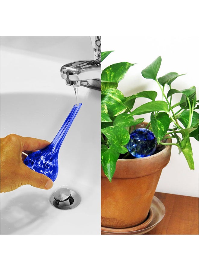 Generic Gorgeous Glass Ball Automatic Watering Device Blue  - Image 2