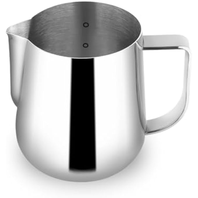 WATCHGET Milk Frothing Pitcher 500Ml17Oz Stainless Steel Espresso Steaming Pitcher Milk Coffee Cappuccino Latte Art Barista Steam Pitcher Milk Frothing Jug - Image 2