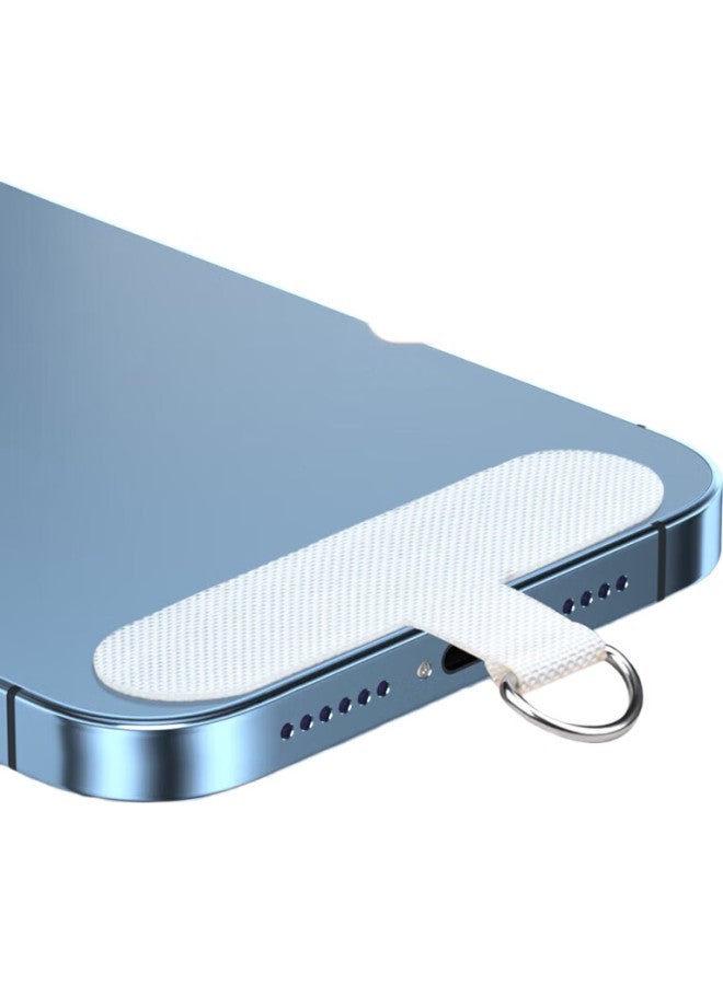 Dipple Dipuer [2-Pack] Phone Lanyard Stickers, Short Wrist Strap, Neck Strap, Shoe Strap, Long Clip, Phone Case Holder, Phone Clip, Phone Chain Pad, Anti-Loss Device, White - Image 2