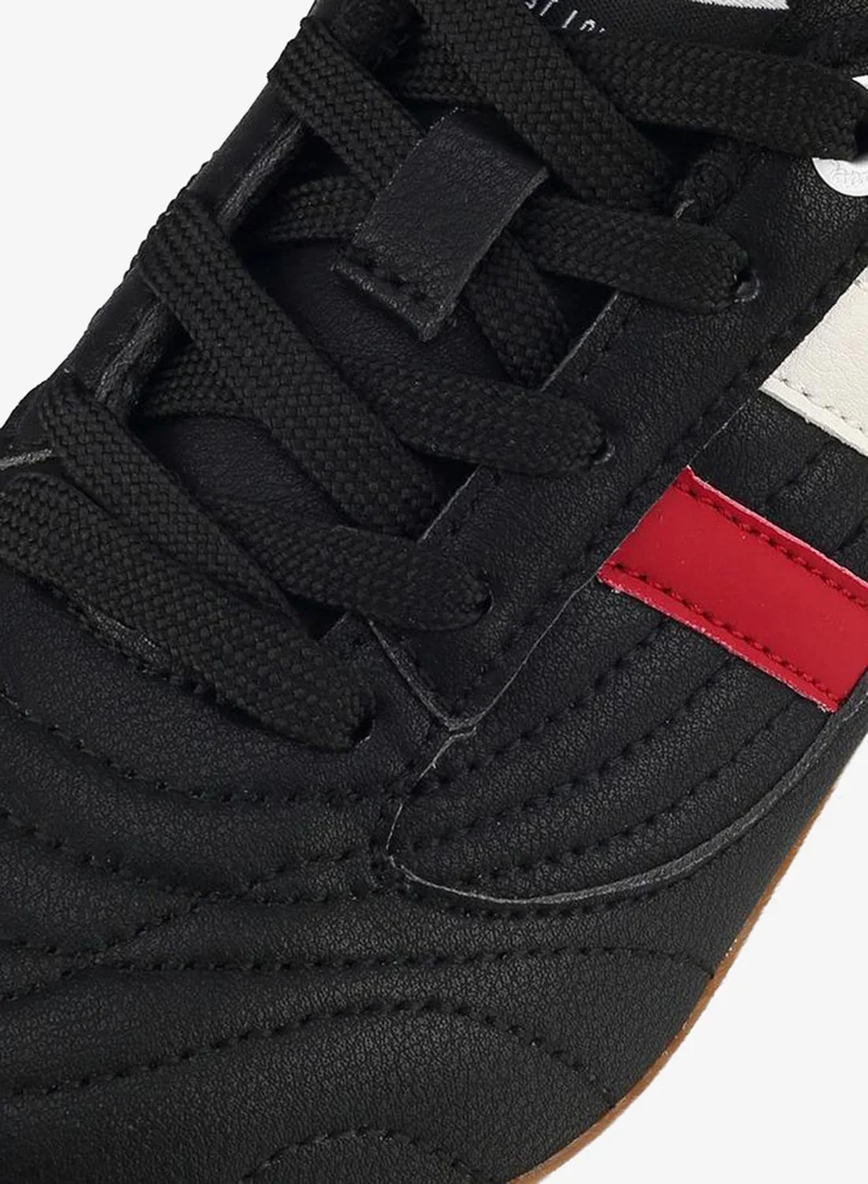Lee Cooper BLACK Boys Panalled Lace-Up Sneakers for Men | Best Price UAE