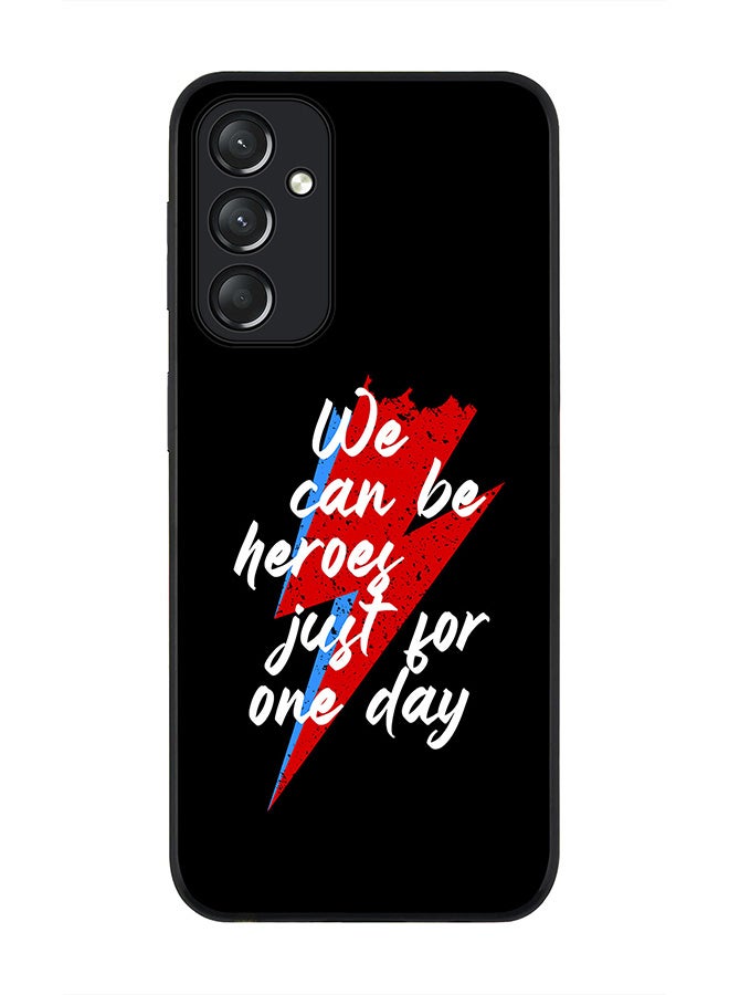 Stylizedd Rugged Black edge case for Samsung Galaxy A05s, Slim fit Soft Case Flexible Rubber Edges Anti Drop TPU Gel Thin Cover- We can be heros - Image 1