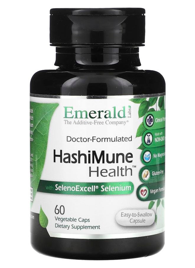 Emerald Laboratories - HashiMune Health with SelenoExcell Selenium 60 Vegetable Caps - Image 1