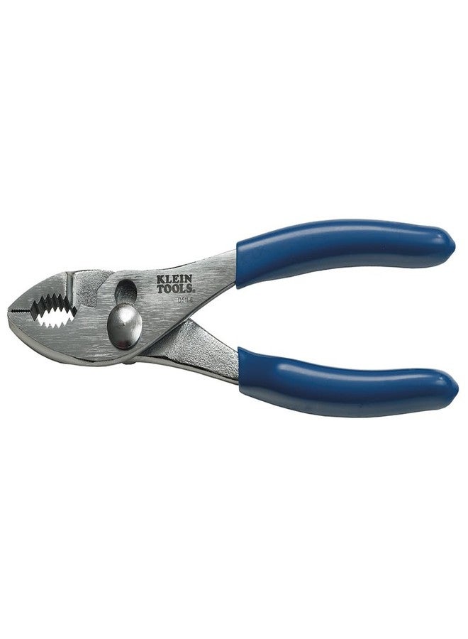 Klein Tools D511-6 Slip-Joint Pliers with Shear Type Cutting, 6-Inch, Blue - Image 1