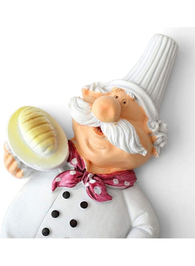2-Piece Self Adhesive Chef Resin Wall Hook Hanger 30cm multicolor 30cm - Image 4