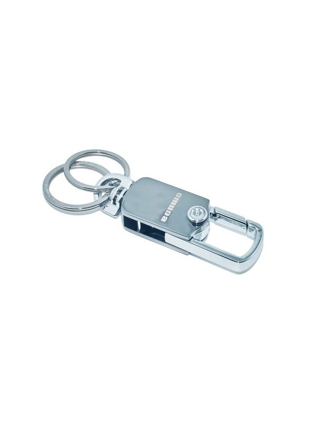 OMUDA - omuda Heavy Duty Stainless Steel Metal Double Ring Hook Holder Keychain, Keyring Men and Women-(Silver) - Image 1