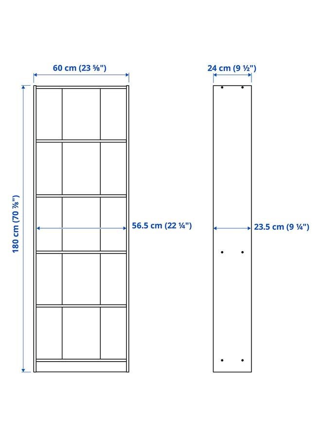 Zaboon Bookcase, White, 60X180 Cm - Image 3