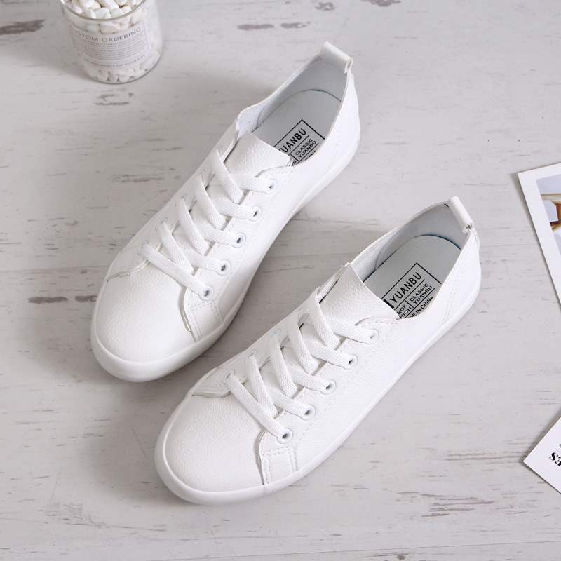 Gold Buckle White Shoes Thin Sole 2025 Korean Style Versatile Basic Leather White Shoes Student Flats Shoes Casual Shoes Trendy - Image 4