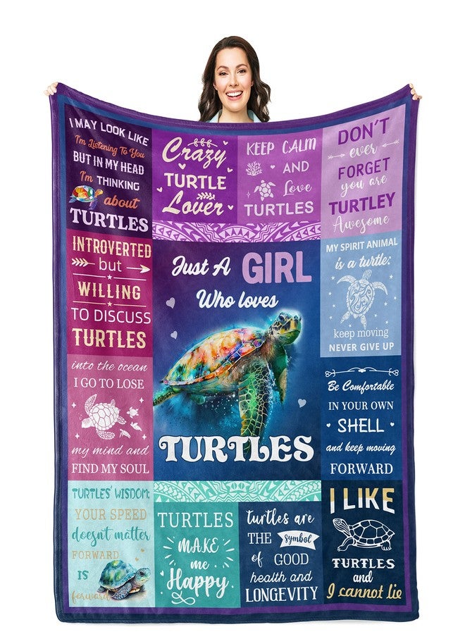 Solzien Sea Turtle Gifts for Women 60"x50", Turtle Christmas Brithday Gifts, Turtle Themed Decorations for Women - Image 1