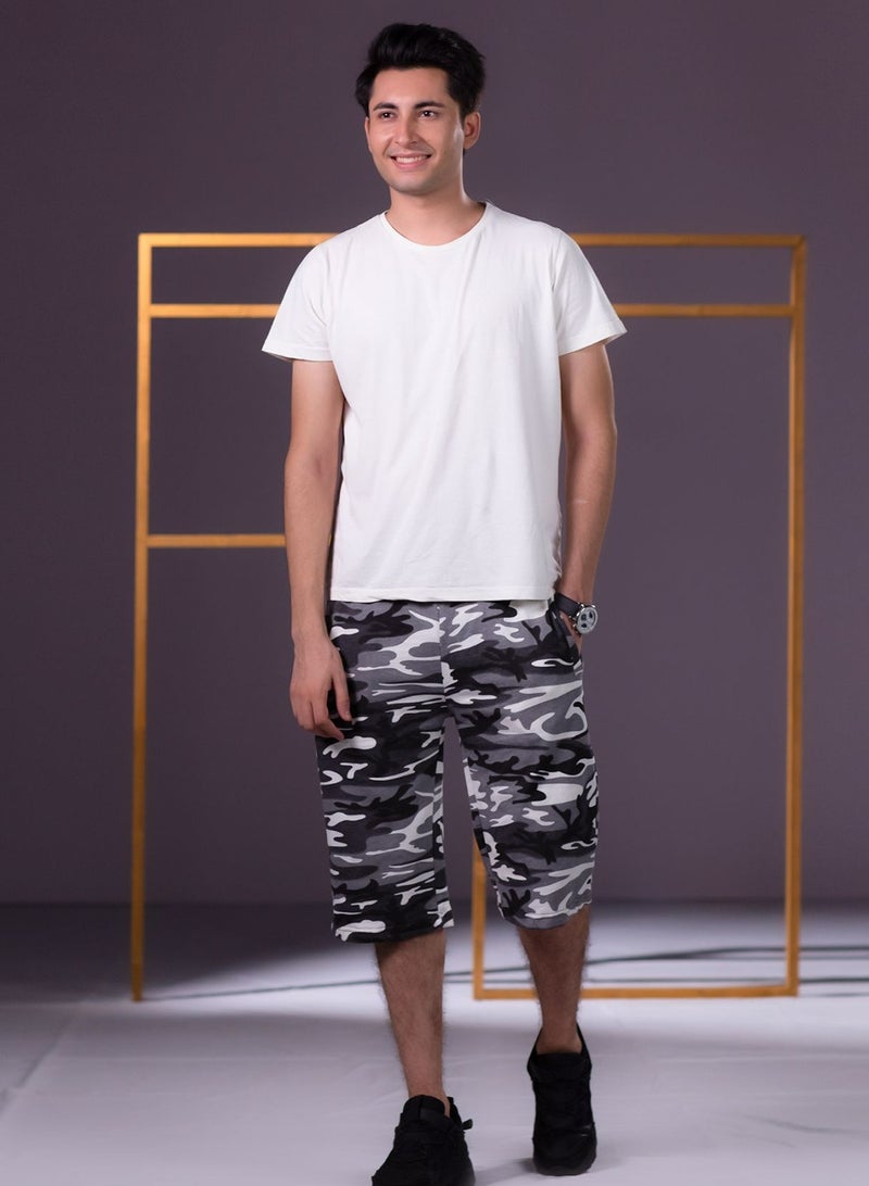 Basix Black & Charcoal Camouflage 3 Quarters  - Image 1