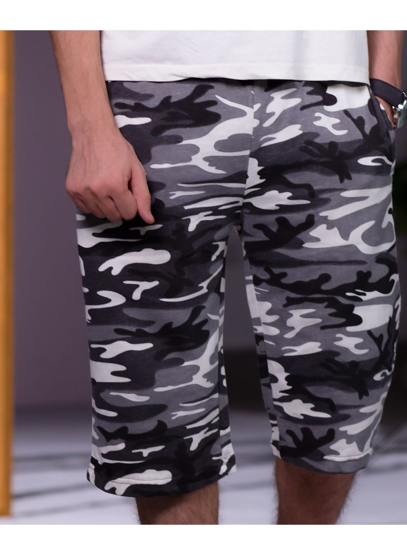 Basix Black & Charcoal Camouflage 3 Quarters  - Image 2