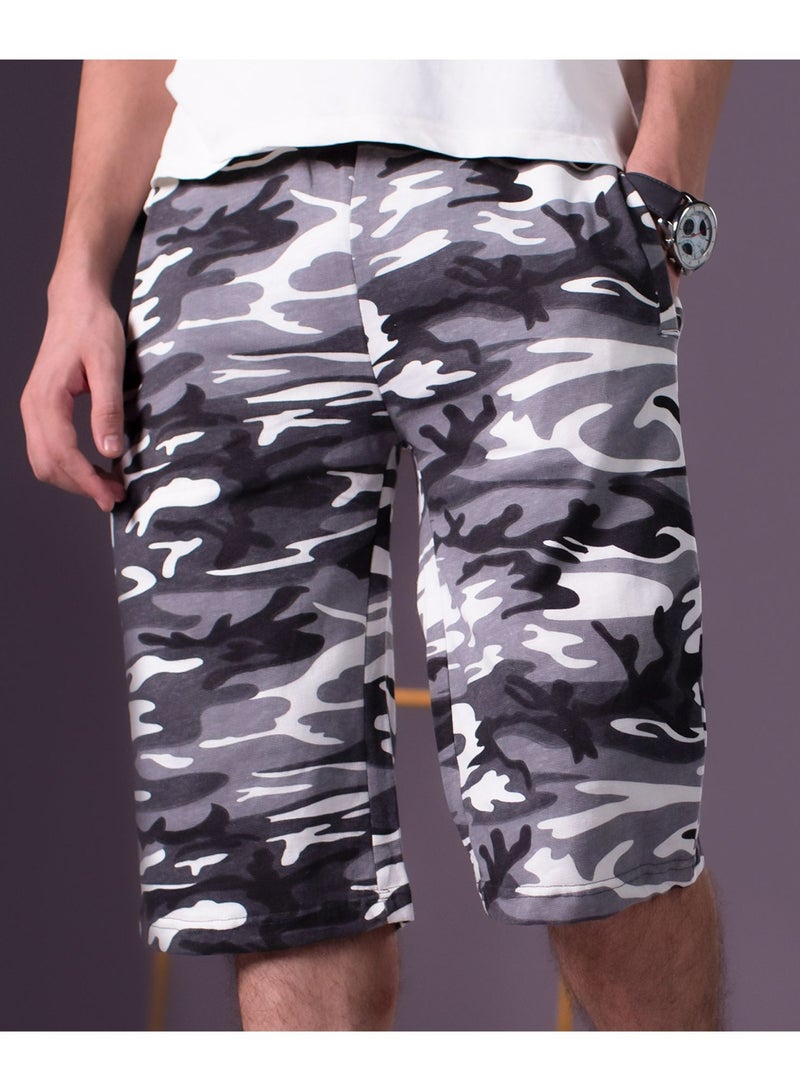 Basix Black & Charcoal Camouflage 3 Quarters  - Image 3