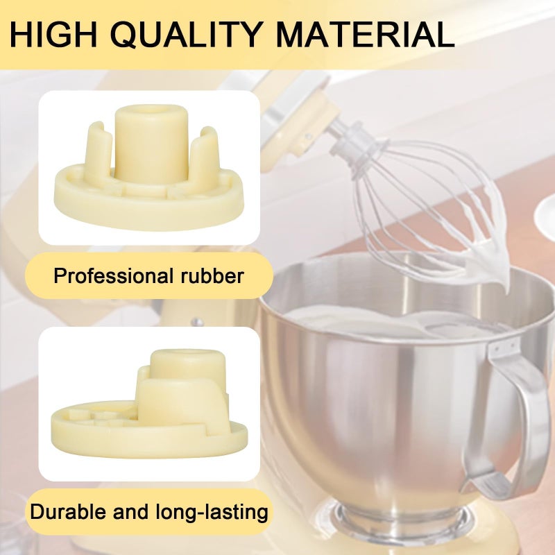 MARRTEUM مارتوم 5 قطع 9709707 قاعدة مطاطية للخلاط، قطع غيار لأسفل الخلاط متوافقة مع خلاط كيتشين إيد استند استبدال لـ AP4326634 PS1488432 (أصفر) - Image 3