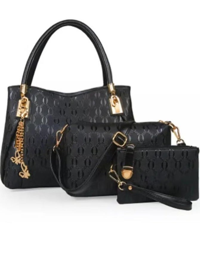 الاس هوم كوليكشن مجموعة حقائب بتصميم كلاسيكي مكونة من 3 قطع - Image 4