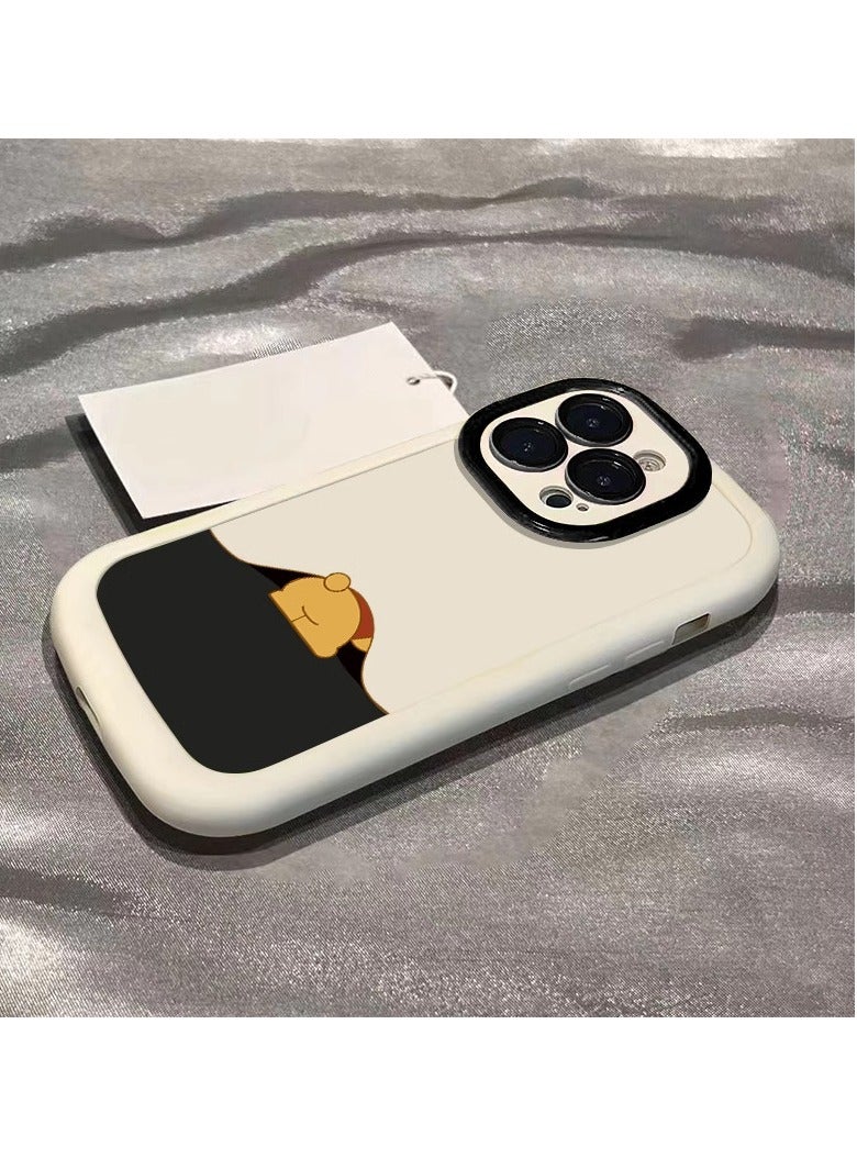 NIBEMINENT Winnie The Pooh Protective TPU Case Cover For iPhone 16, Antique White