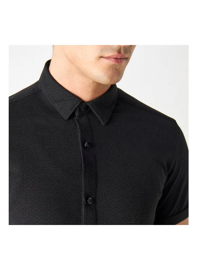 ايكونيك Regular Fit Textured Shirt