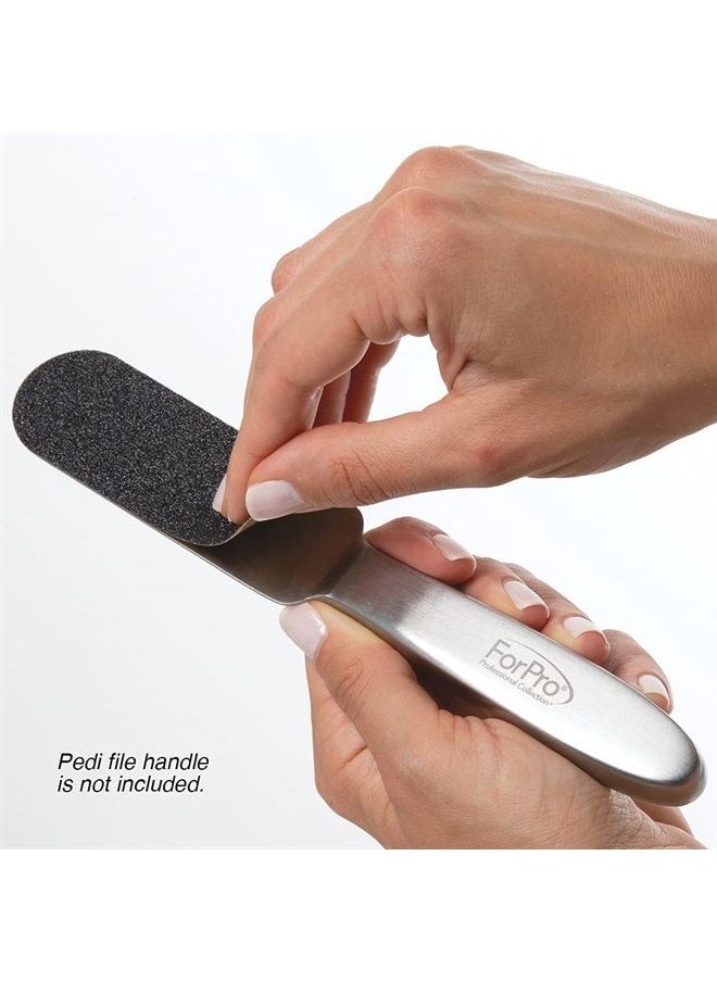 ForPro Professional Collection Stainless Steel Pedi File Refill, 80 Grit, Black, EZ-Strip Peel Pedicure Refill Pads, 1.25” W x 4” L, 50-Count  - Image 4