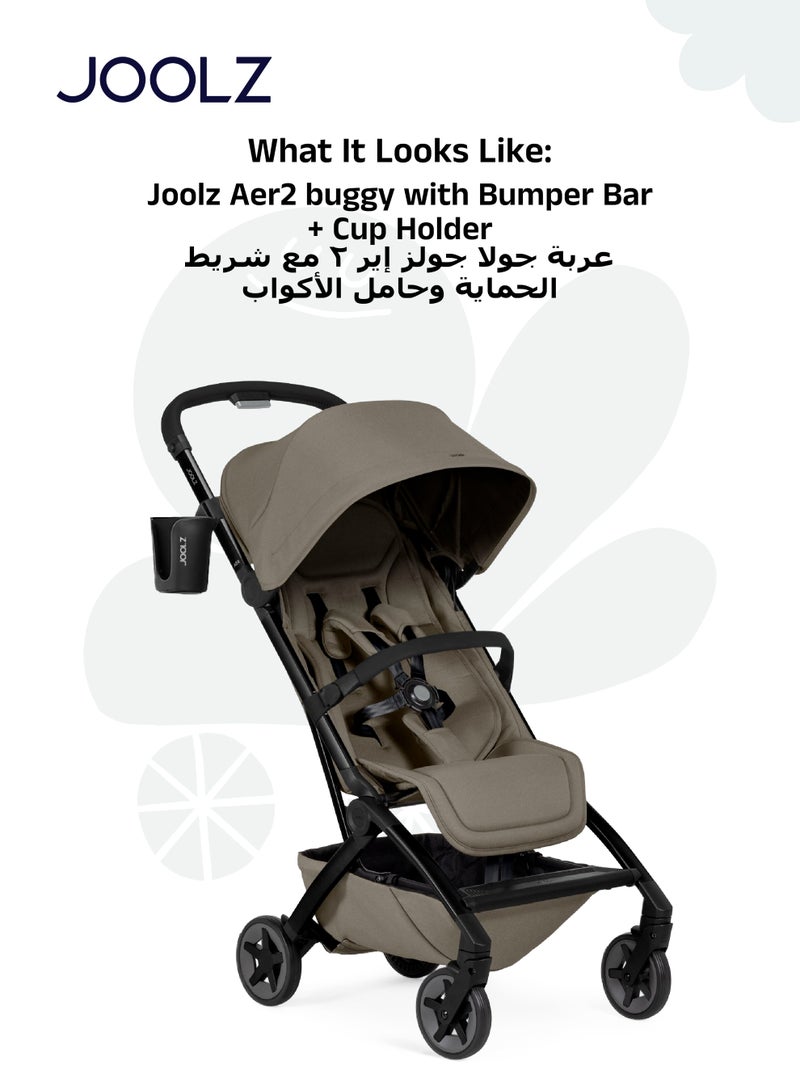 JOOLZ Lightweight Aer2 Baby Stroller with Bumper Bar & Cup Holder | Easy Fold One-Hand | Newborn to Toddler Travel Buggy | Comfortable Reclining Seat | 83Ã—45Ã—105 CM - Image 5