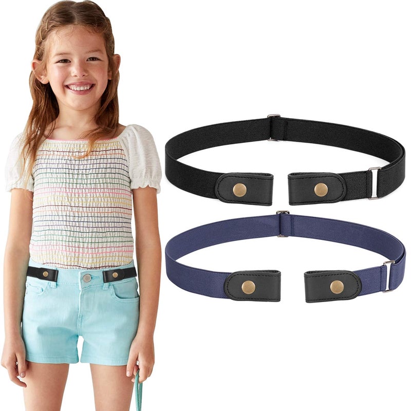 WERFORU No Buckle Stretch Belt for Kids Boys and Girls, Adjustable Waist Belt up to 24 Inches - Image 1