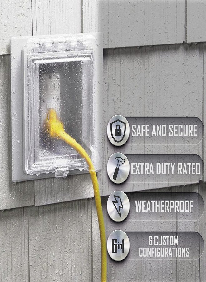 TayMac HUBBELL MR420CW 1G WP NM IN-USE COVER, White - Image 4