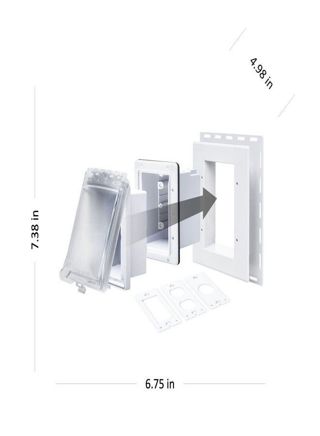 TayMac HUBBELL MR420CW 1G WP NM IN-USE COVER, White - Image 2