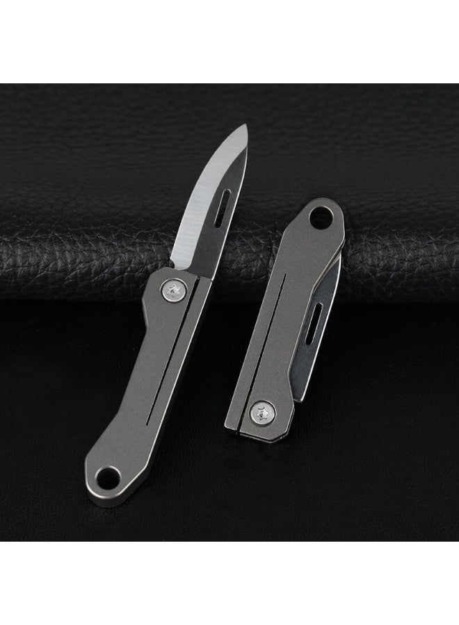DiGallen Digalun Titanium Alloy Car Keychain For Men With Small Knife, Foldable, For Unboxing, Package Opening, Self-defense, Portable Key Pendant - Image 2