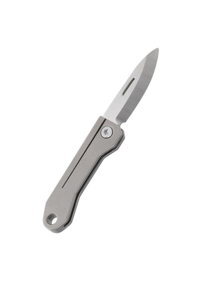 DiGallen Digalun Titanium Alloy Car Keychain For Men With Small Knife, Foldable, For Unboxing, Package Opening, Self-defense, Portable Key Pendant - Image 5