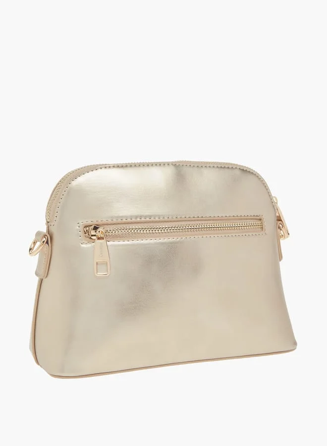 MISSY Womens Missy Monogram Print Crossbody Bag With Adjustable Strap And Zip Closure