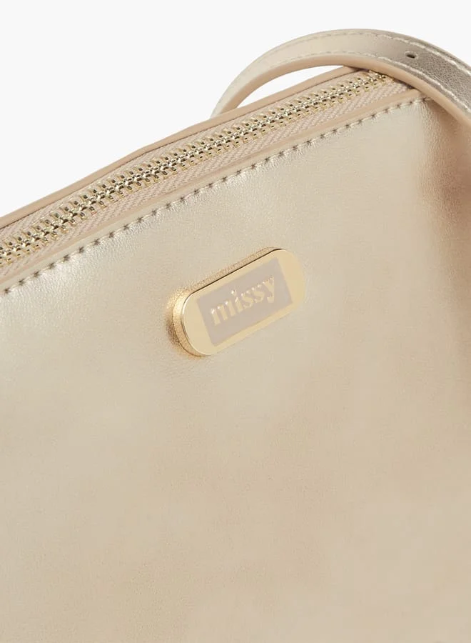 MISSY Womens Missy Monogram Print Crossbody Bag With Adjustable Strap And Zip Closure