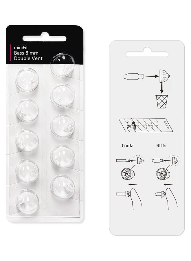 Tingoton Tingoton Hearing Aid Domes for Oticon MiniFit Double Vent Bass Domes: 3 Packs (8mm),Universal Domes for Oticon Hearing Aid Supplies  - Image 2