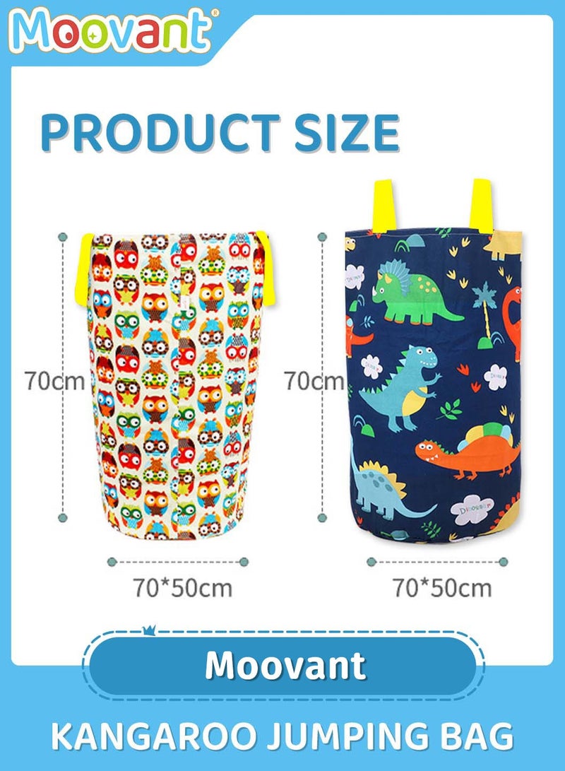 Outdoor Games Potato Sack Race Bag for Kids, Outing Racing Jumping Bags, Sturdy Multi-Colored Bean Bag, 3 Legged Race Bands, for Birthday Party, Carnival, Outside Yard Lawn Games, for Kid Adults
