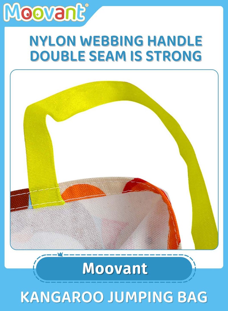 Outdoor Games Potato Sack Race Bag for Kids, Outing Racing Jumping Bags, Sturdy Multi-Colored Bean Bag, 3 Legged Race Bands, for Birthday Party, Carnival, Outside Yard Lawn Games, for Kid Adults