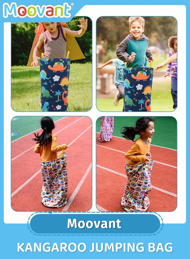 Outdoor Games Potato Sack Race Bag for Kids, Outing Racing Jumping Bags, Sturdy Multi-Colored Bean Bag, 3 Legged Race Bands, for Birthday Party, Carnival, Outside Yard Lawn Games, for Kid Adults