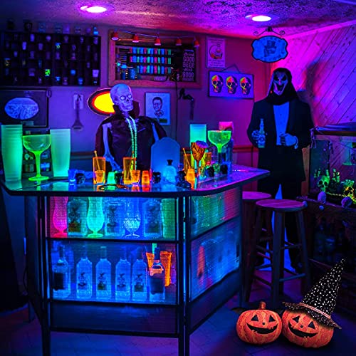 Onforu 2 Pack 120W Equiv LED Black Light Bulb, BR30 E26 Blacklight Bulbs for Glow in The Dark, 385-400nm, 15W Black Light Flood Light for Halloween Christmas Party, Body Paint, Fluorescent Poster - Image 5