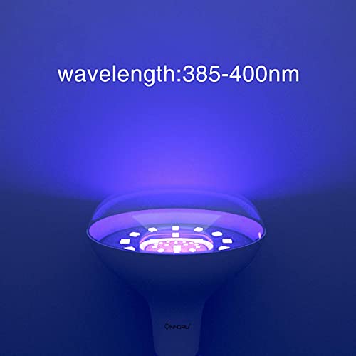Onforu 2 Pack 120W Equiv LED Black Light Bulb, BR30 E26 Blacklight Bulbs for Glow in The Dark, 385-400nm, 15W Black Light Flood Light for Halloween Christmas Party, Body Paint, Fluorescent Poster - Image 3