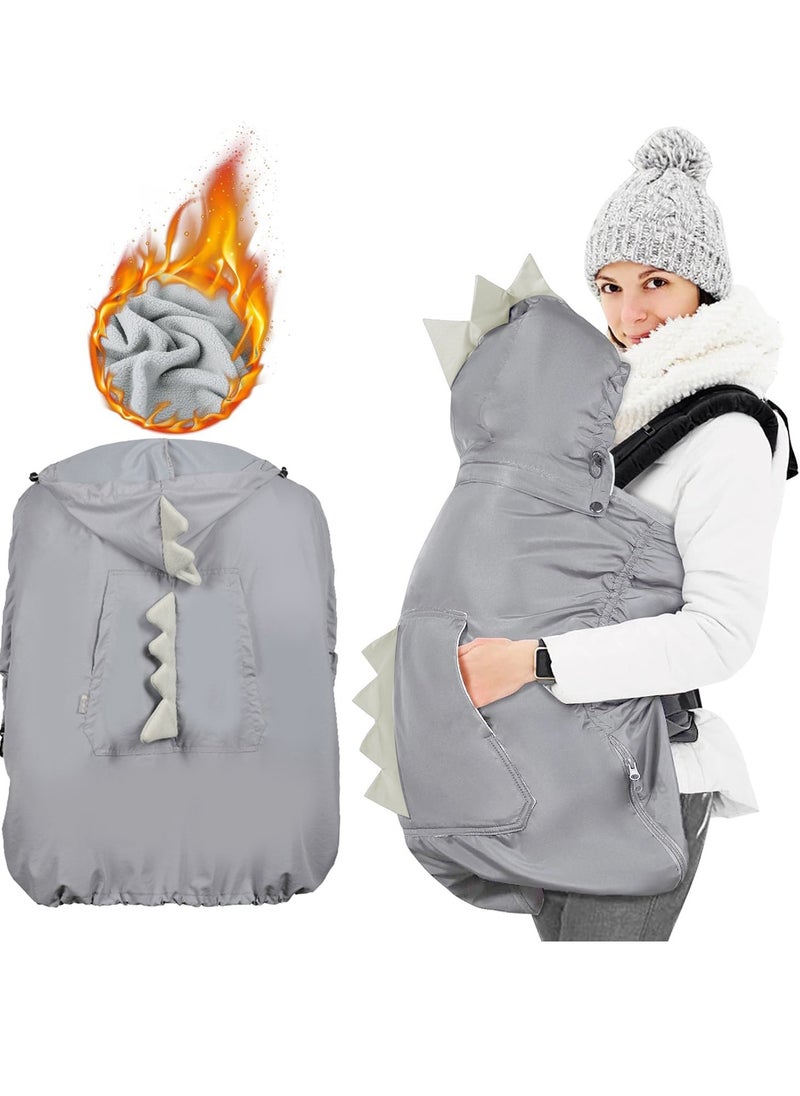 XiuWoo 3 in 1 Universal Weatherproof Baby Carrier Cover, Winter Carrier Cover, Wind Carrier Cover, Baby Stroller Cover, Baby Blanket with Zip, Warm Liner, Drawstring Hood for Windproof, Keeping Warm  - Image 1