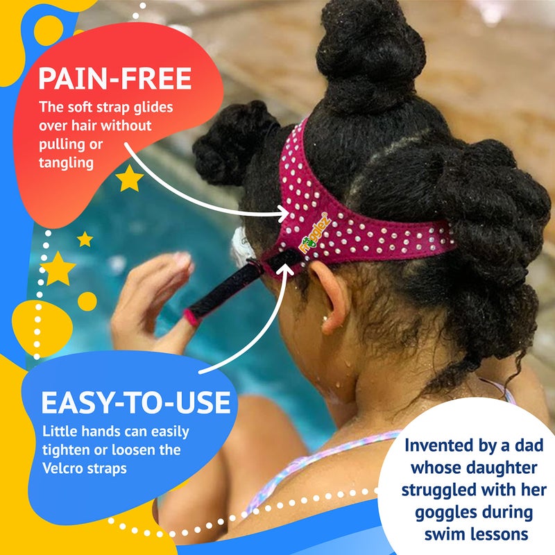 Frogglez Pain-Free Swim Goggles for Kids Under 10 (Ages 3-10), No Hair Pulling, Recommended by Olympic Swimmers - Image 3