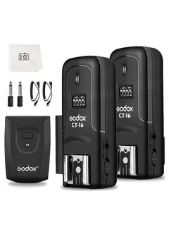 Godox CT-16 Wireless Radio Flash Trigger Receiver Kit,Fit Compatible for Canon Nikon Pentax DSLR Camera Studio 3-in-1 Flash Transmitter and Receiver