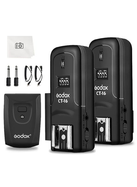 Godox CT-16 Wireless Radio Flash Trigger Receiver Kit,Fit Compatible for Canon Nikon Pentax DSLR Camera Studio 3-in-1 Flash Transmitter and Receiver