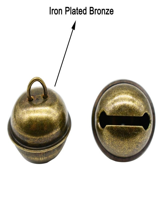 Maydahui 100 PCS Bronze Jingle Bell 1 Inches Vintage Copper Bell Antique Decorative Tone for Christmas Tree Crafts Decoration DIY Bells Pet Dog Cat - Image 3